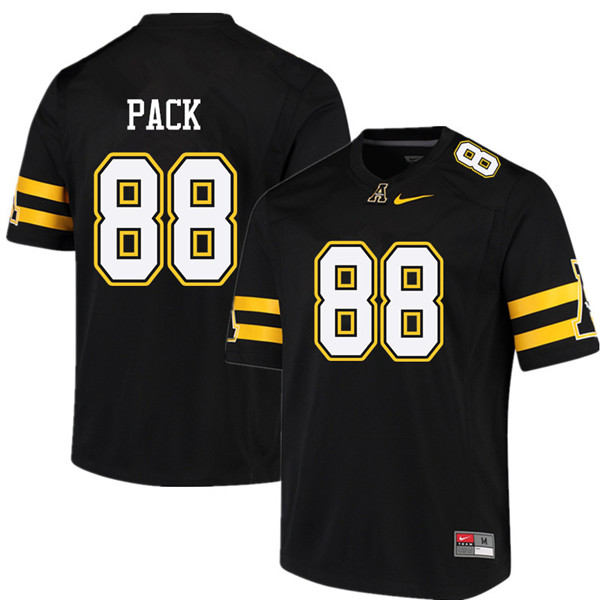 Men #88 Cameron Pack Appalachian State Mountaineers College Football Jerseys Sale-Black